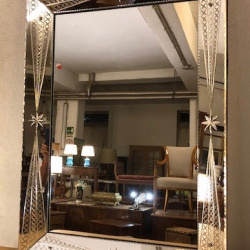 Specchiera di specchio francese Decò cm 78x108
