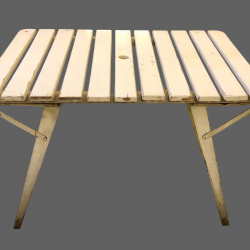 Tavolo legno pieghevole anni '50 cm 98x70 h.70