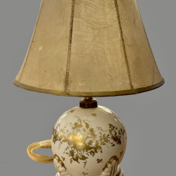 Lampada ceramica e oro diam cm14 h. 37